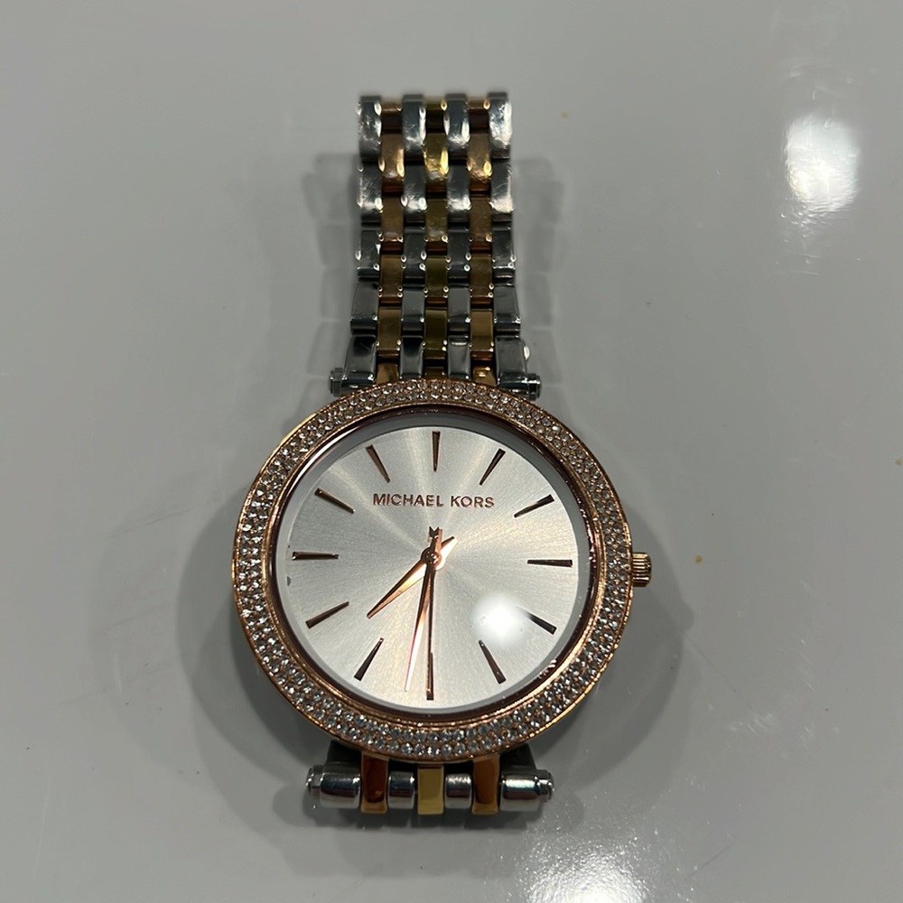 Michael Kors, silver and gold watch